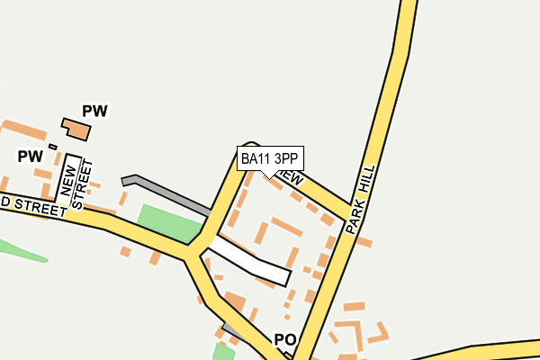 BA11 3PP map - OS OpenMap – Local (Ordnance Survey) BA11 3PP map - OS OpenMap – Local (Ordnance Survey)