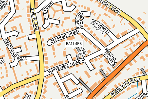 BA11 4FB map - OS OpenMap – Local (Ordnance Survey) BA11 4FB map - OS OpenMap – Local (Ordnance Survey)