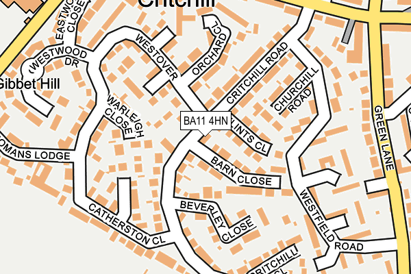 BA11 4HN map - OS OpenMap – Local (Ordnance Survey) BA11 4HN map - OS OpenMap – Local (Ordnance Survey)