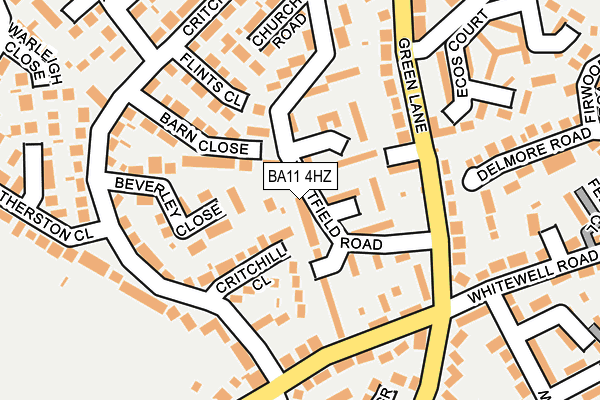 BA11 4HZ map - OS OpenMap – Local (Ordnance Survey) BA11 4HZ map - OS OpenMap – Local (Ordnance Survey)