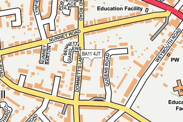 BA11 4JT map - OS OpenMap – Local (Ordnance Survey) BA11 4JT map - OS OpenMap – Local (Ordnance Survey)