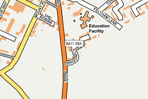 BA11 5BX map - OS OpenMap – Local (Ordnance Survey) BA11 5BX map - OS OpenMap – Local (Ordnance Survey)