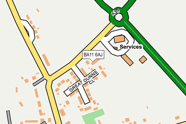BA11 6AJ map - OS OpenMap – Local (Ordnance Survey) BA11 6AJ map - OS OpenMap – Local (Ordnance Survey)