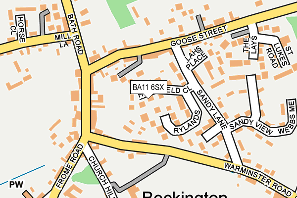 BA11 6SX map - OS OpenMap – Local (Ordnance Survey) BA11 6SX map - OS OpenMap – Local (Ordnance Survey)