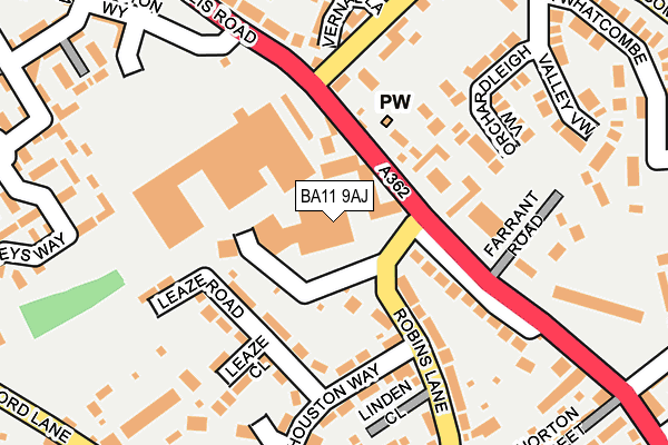 BA11 9AJ map - OS OpenMap – Local (Ordnance Survey) BA11 9AJ map - OS OpenMap – Local (Ordnance Survey)