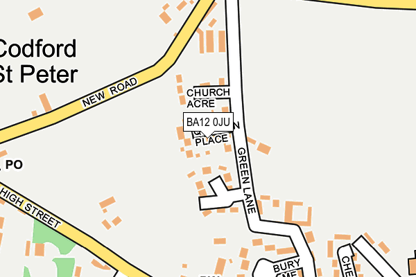 BA12 0JU map - OS OpenMap – Local (Ordnance Survey) BA12 0JU map - OS OpenMap – Local (Ordnance Survey)