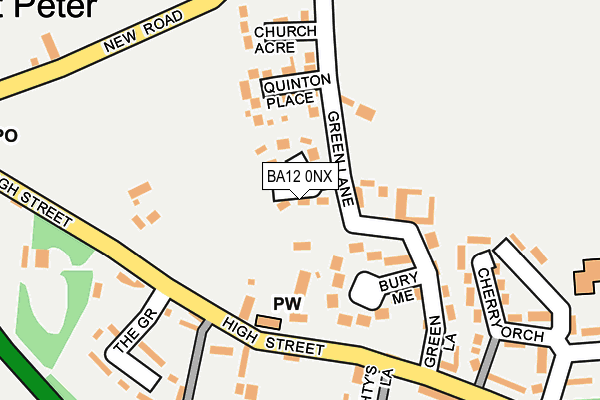 BA12 0NX map - OS OpenMap – Local (Ordnance Survey) BA12 0NX map - OS OpenMap – Local (Ordnance Survey)