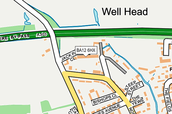 BA12 6HX map - OS OpenMap – Local (Ordnance Survey) BA12 6HX map - OS OpenMap – Local (Ordnance Survey)
