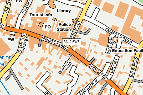 BA12 6WZ map - OS OpenMap – Local (Ordnance Survey) BA12 6WZ map - OS OpenMap – Local (Ordnance Survey)