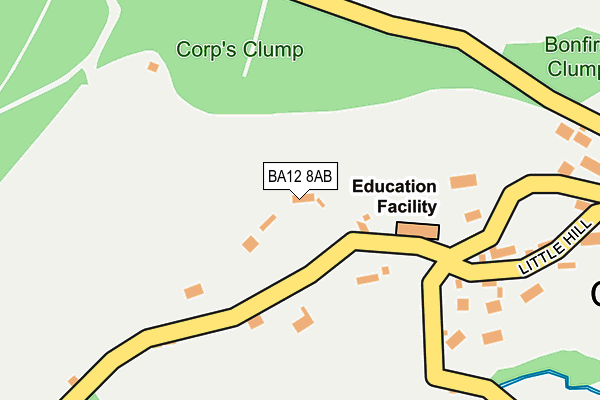 BA12 8AB map - OS OpenMap – Local (Ordnance Survey) BA12 8AB map - OS OpenMap – Local (Ordnance Survey)
