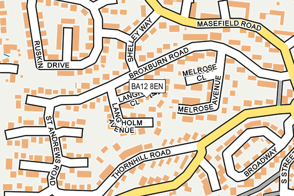 BA12 8EN map - OS OpenMap – Local (Ordnance Survey) BA12 8EN map - OS OpenMap – Local (Ordnance Survey)