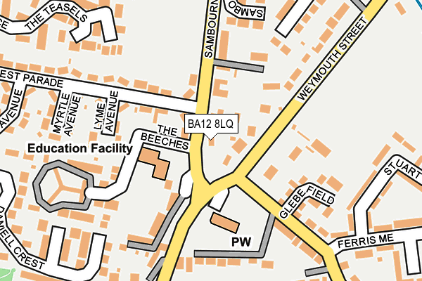 BA12 8LQ map - OS OpenMap – Local (Ordnance Survey) BA12 8LQ map - OS OpenMap – Local (Ordnance Survey)