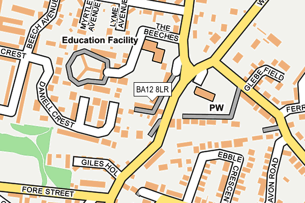 BA12 8LR map - OS OpenMap – Local (Ordnance Survey) BA12 8LR map - OS OpenMap – Local (Ordnance Survey)