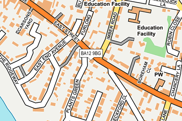 BA12 9BG map - OS OpenMap – Local (Ordnance Survey)