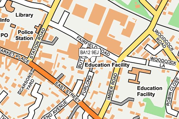 BA12 9EJ map - OS OpenMap – Local (Ordnance Survey) BA12 9EJ map - OS OpenMap – Local (Ordnance Survey)