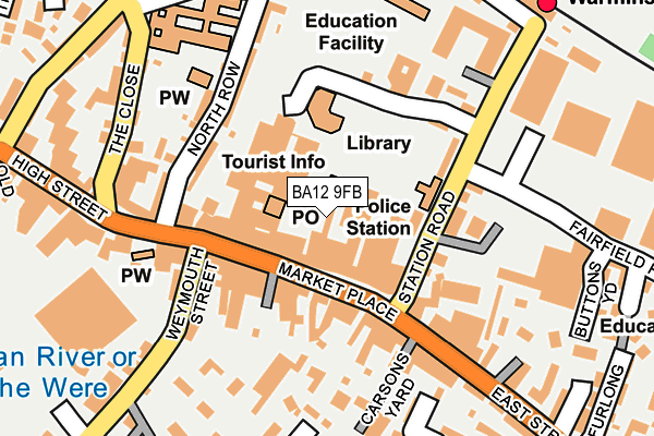 BA12 9FB map - OS OpenMap – Local (Ordnance Survey) BA12 9FB map - OS OpenMap – Local (Ordnance Survey)