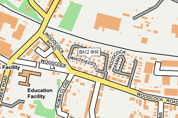 BA12 9HX map - OS OpenMap – Local (Ordnance Survey) BA12 9HX map - OS OpenMap – Local (Ordnance Survey)