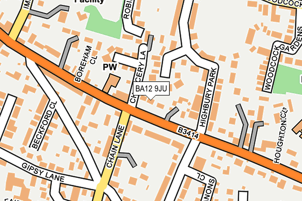 BA12 9JU map - OS OpenMap – Local (Ordnance Survey) BA12 9JU map - OS OpenMap – Local (Ordnance Survey)