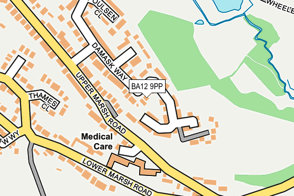 BA12 9PP map - OS OpenMap – Local (Ordnance Survey) BA12 9PP map - OS OpenMap – Local (Ordnance Survey)