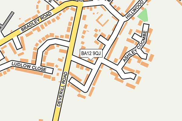 BA12 9QJ map - OS OpenMap – Local (Ordnance Survey) BA12 9QJ map - OS OpenMap – Local (Ordnance Survey)