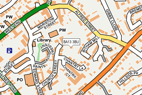 BA13 3BU map - OS OpenMap – Local (Ordnance Survey) BA13 3BU map - OS OpenMap – Local (Ordnance Survey)
