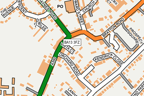 BA13 3FZ map - OS OpenMap – Local (Ordnance Survey) BA13 3FZ map - OS OpenMap – Local (Ordnance Survey)