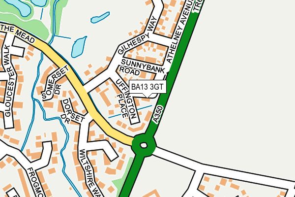 BA13 3GT map - OS OpenMap – Local (Ordnance Survey) BA13 3GT map - OS OpenMap – Local (Ordnance Survey)