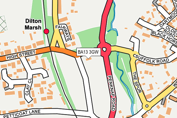 BA13 3GW map - OS OpenMap – Local (Ordnance Survey) BA13 3GW map - OS OpenMap – Local (Ordnance Survey)