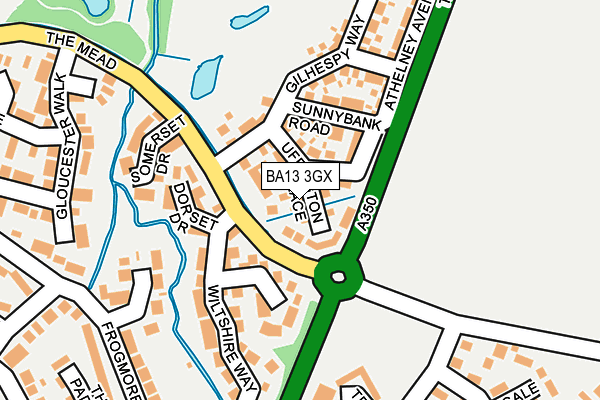 BA13 3GX map - OS OpenMap – Local (Ordnance Survey) BA13 3GX map - OS OpenMap – Local (Ordnance Survey)