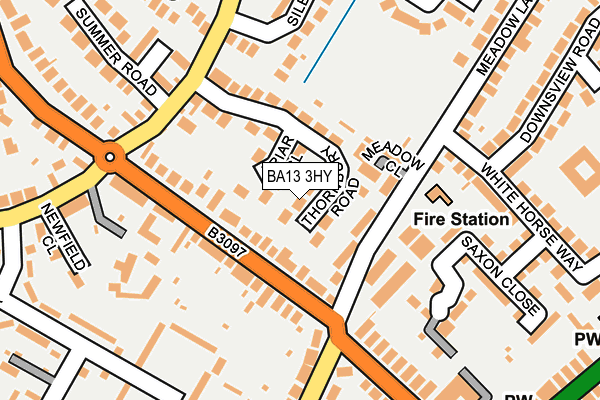 BA13 3HY map - OS OpenMap – Local (Ordnance Survey) BA13 3HY map - OS OpenMap – Local (Ordnance Survey)