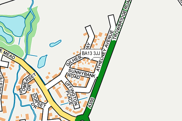 BA13 3JJ map - OS OpenMap – Local (Ordnance Survey) BA13 3JJ map - OS OpenMap – Local (Ordnance Survey)