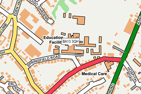 BA13 3QH map - OS OpenMap – Local (Ordnance Survey) BA13 3QH map - OS OpenMap – Local (Ordnance Survey)