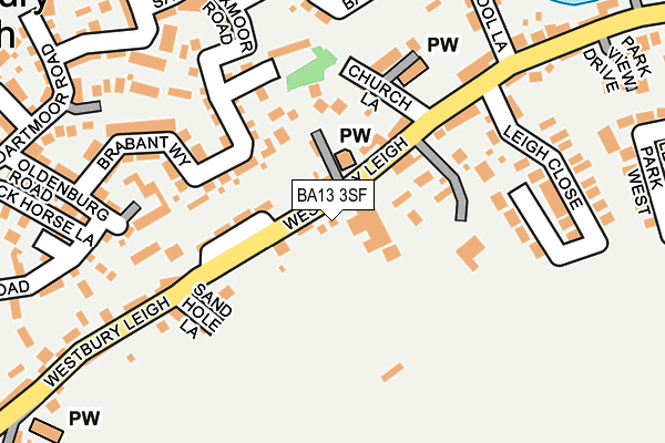 BA13 3SF map - OS OpenMap – Local (Ordnance Survey) BA13 3SF map - OS OpenMap – Local (Ordnance Survey)