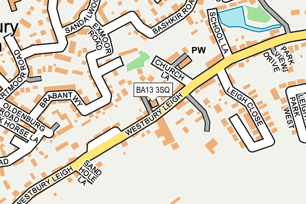 BA13 3SQ map - OS OpenMap – Local (Ordnance Survey) BA13 3SQ map - OS OpenMap – Local (Ordnance Survey)