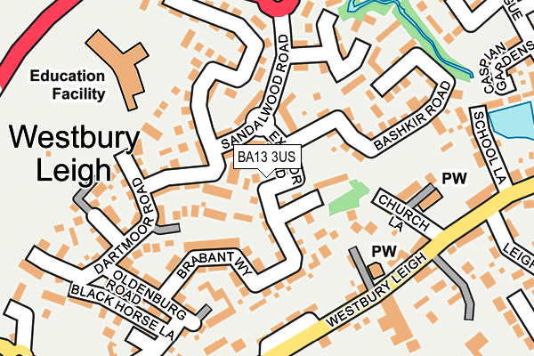 BA13 3US map - OS OpenMap – Local (Ordnance Survey) BA13 3US map - OS OpenMap – Local (Ordnance Survey)