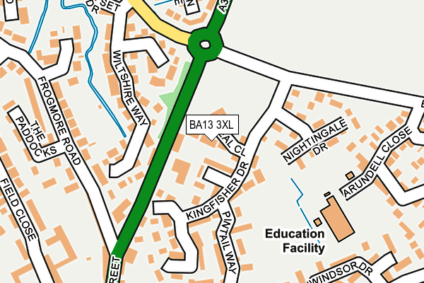 BA13 3XL map - OS OpenMap – Local (Ordnance Survey) BA13 3XL map - OS OpenMap – Local (Ordnance Survey)