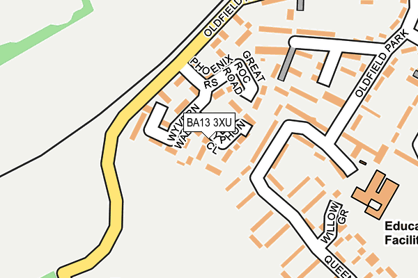 BA13 3XU map - OS OpenMap – Local (Ordnance Survey) BA13 3XU map - OS OpenMap – Local (Ordnance Survey)