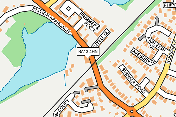 BA13 4HN map - OS OpenMap – Local (Ordnance Survey) BA13 4HN map - OS OpenMap – Local (Ordnance Survey)
