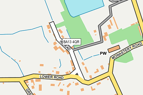 BA13 4QR map - OS OpenMap – Local (Ordnance Survey) BA13 4QR map - OS OpenMap – Local (Ordnance Survey)