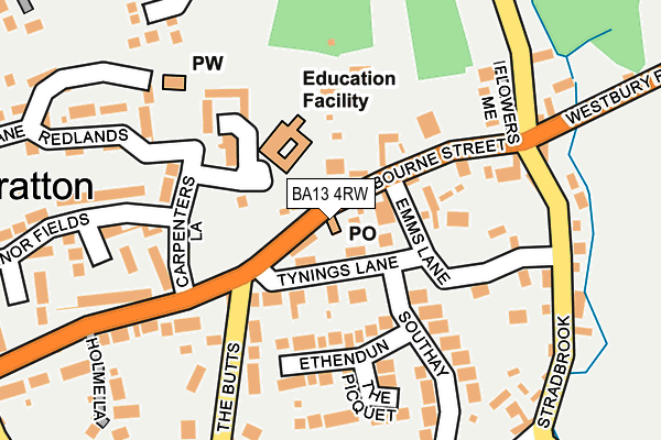 BA13 4RW map - OS OpenMap – Local (Ordnance Survey) BA13 4RW map - OS OpenMap – Local (Ordnance Survey)
