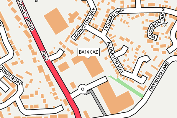 BA14 0AZ map - OS OpenMap – Local (Ordnance Survey) BA14 0AZ map - OS OpenMap – Local (Ordnance Survey)