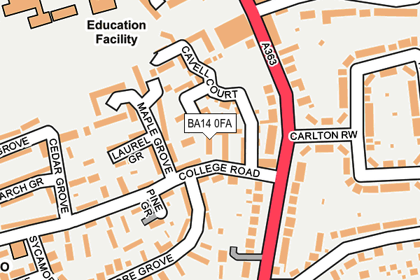 BA14 0FA map - OS OpenMap – Local (Ordnance Survey) BA14 0FA map - OS OpenMap – Local (Ordnance Survey)