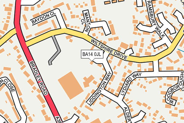 BA14 0JL map - OS OpenMap – Local (Ordnance Survey) BA14 0JL map - OS OpenMap – Local (Ordnance Survey)