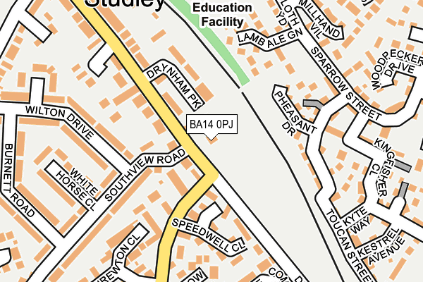 BA14 0PJ map - OS OpenMap – Local (Ordnance Survey) BA14 0PJ map - OS OpenMap – Local (Ordnance Survey)