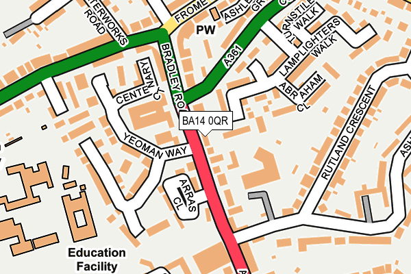 BA14 0QR map - OS OpenMap – Local (Ordnance Survey)