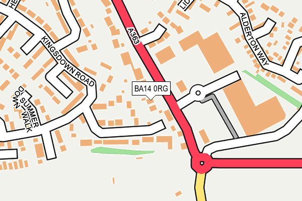 BA14 0RG map - OS OpenMap – Local (Ordnance Survey) BA14 0RG map - OS OpenMap – Local (Ordnance Survey)