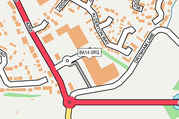 BA14 0RQ map - OS OpenMap – Local (Ordnance Survey) BA14 0RQ map - OS OpenMap – Local (Ordnance Survey)