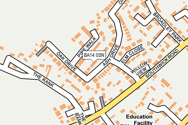 BA14 0SN map - OS OpenMap – Local (Ordnance Survey) BA14 0SN map - OS OpenMap – Local (Ordnance Survey)