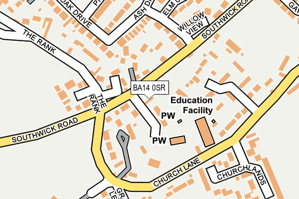 BA14 0SR map - OS OpenMap – Local (Ordnance Survey) BA14 0SR map - OS OpenMap – Local (Ordnance Survey)