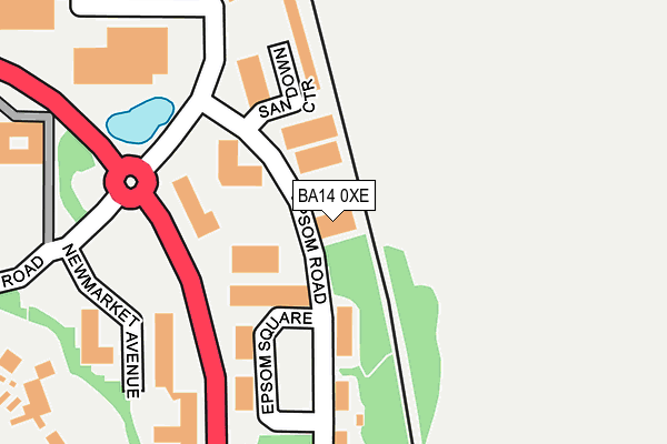 BA14 0XE map - OS OpenMap – Local (Ordnance Survey) BA14 0XE map - OS OpenMap – Local (Ordnance Survey)